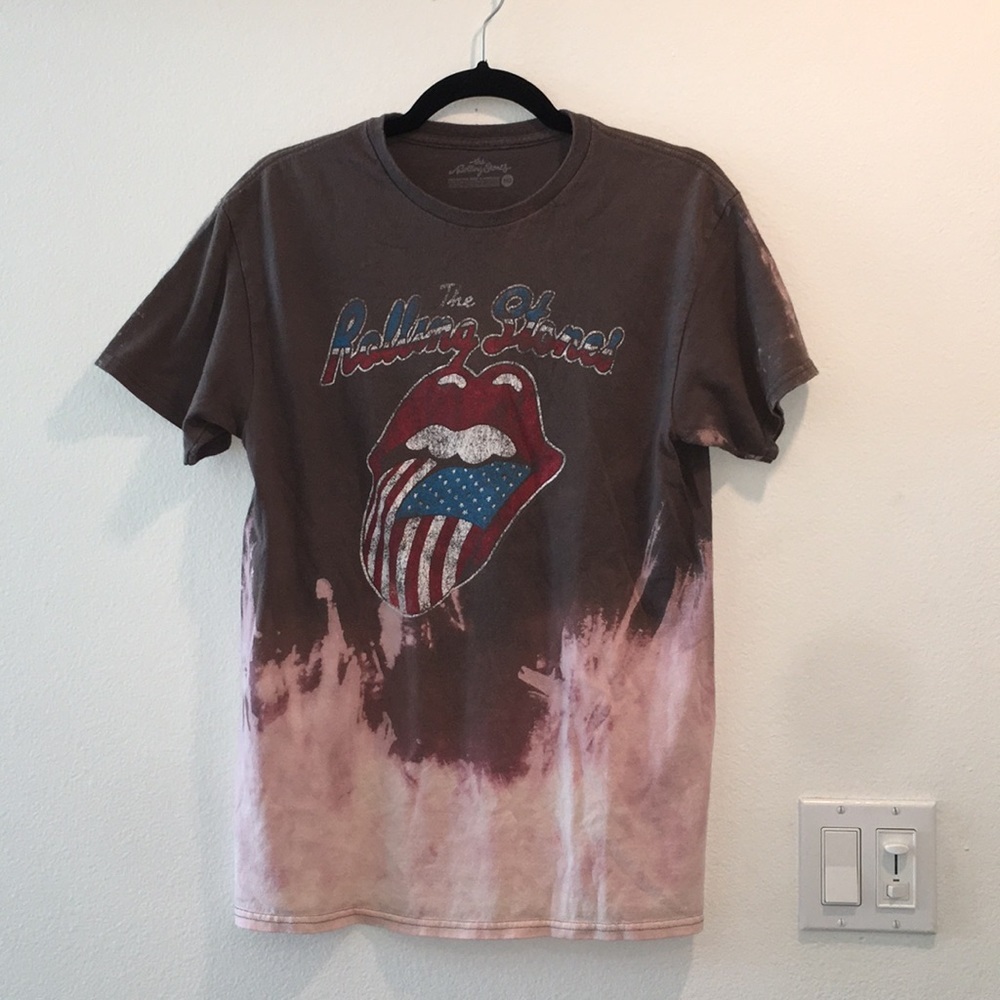 Vintage Bleached Rolling Stones band t shirt